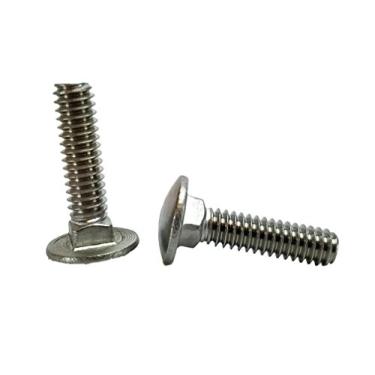 Imagem de Parafuso de transporte inoxidável 1/4-20 x " (3/4" a 5" Comprimentos disponíveis na listagem), 18-8 Aço inoxidável, 50 peças, 1/4-20x1