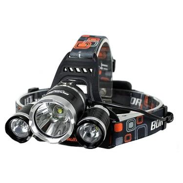 Imagem de Lanterna Cabeça Noturna Mecanico Ciclismo Recarregavel 3 Led Premium