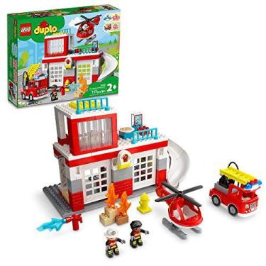 Imagem de Lego Duplo Fire Station & Playset De Helicóptero 10970, Com P