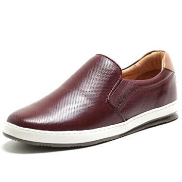 Imagem de Tênis Sapatênis Iate Couro Floater Legítimo Diamante Gone Art Nobre - 3102 - Vinho Tamanho:40