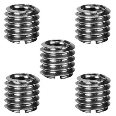 Imagem de 5 adaptadores de tripé Sunwayfoto de aço inoxidável tipo 1/4 a 3/8 TN-2 TN2