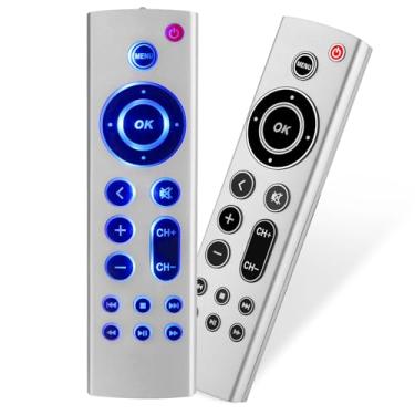 Imagem de (Pacote com 2) Controle remoto de substituição universal para Apple TV 4K/ Gen 1 2 3 4/ HD A2843 A2737 A2169 A1842 A1625 A1427 A1469 A1378 A1218, sem voz sem Siri com luz de fundo azul