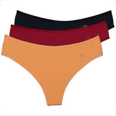 Imagem de Kit 3 Tangas Conforto Fio Duplo Feminina Elegante Atacado - Básica Lin