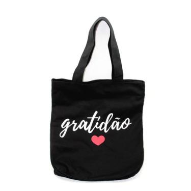 Imagem de Bolsa Gratidão Ecobag Sacola Geek 100% Algodão - DB