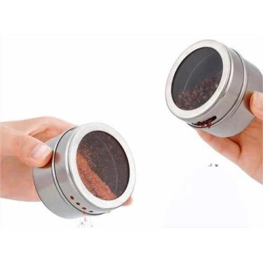 Imagem de Porta Temperos e Condimentos Com Imã Em Aço Inox 1 unidade - KE HOME