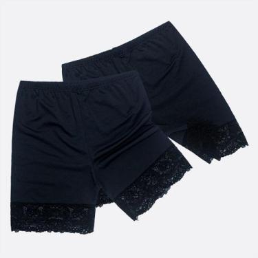 Imagem de Kit 2 Short Anágua Feminino Adulto Confortável Microfibra - Empório da