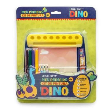 Imagem de Meu Primeiro Kit Pintura Dino Completo Livro de Rolo + Itens - Leo&Leo