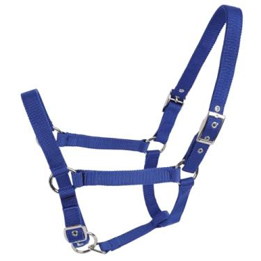 Imagem de ZRSCHYG Cabresto de cavalo, alça de nylon ajustável com ferragens de metal (azul, PP)