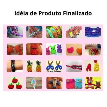 Imagem de Maleta Infantil Miçangas DIY 1200 Peças Coloridas Elastico - Magalu LO
