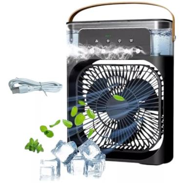 Imagem de Ventilador Climatizador Portátil Mini Ar Condicionado Recarregável 3 Velocidades Purificador de Ar