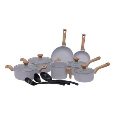 Imagem de Conjunto Jogo De Panelas Ceramica Antiaderente Fogão Indução Mimo Styl