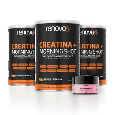 Imagem de 3 Potes Creatina + Morning Shot - Renova Be, Laranja