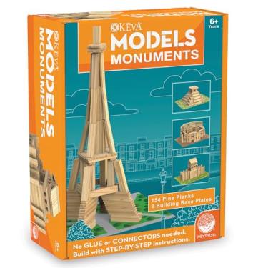 Imagem de MindWare KEVA Models Monuments - 154 Wooden Building Planks & Step-by-Step Instructions to Build Iconic World Landmarks
