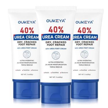 Imagem de Tubo de creme de ureia OUKEYA 40% 90mL para pés e mãos secos e rachado