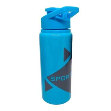 Imagem de Garrafa Agua Squeeze 600ml Academia Alumínio Tampa Com Trava - Vip Gol
