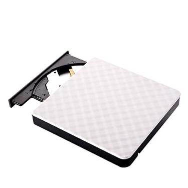 Imagem de Leitor de DVD Unidade de DVD Externa Unidade Ótica USB3.0 Gravador de DVD Gravador de CD/DVD ROM CD RW Unidade Ótica Externa para Laptop PC Mini Dv Player (Cor: Branco)