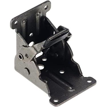 Imagem de 2 peças de 90 graus com dobradiça dobrável de 90 graus, mesa de extensão de perna e mesa de extensão de cadeira dobrável de aço inoxidável com travamento automático - Preto