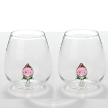 Imagem de 2 peças de taças de vinho de tubarão com tubarão dentro, tubarão 3D exclusivo feito à mão, festas, aniversários, casamentos, presentes para amantes de tubarões, taça de vinho do oceano (500 ml, 500