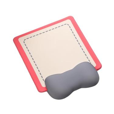 Imagem de NonMiFyR Mouse Pad Ergonômico, Macio, para Sala de Estudo, Escritório Criativo, Base Antiderrapante, Viagem, com Apoio para Pulso Acolchoado, Rosa Vermelha