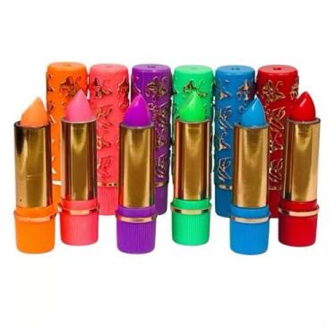 Imagem de Kit 6 Batom Mágico da Vovo Muda de Cor Mia Make 24hrs Cores