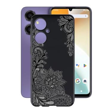 Imagem de HGJTFANY Capa de telefone para BLU G64 (17.3 cm), capa de TPU à prova de choque, proteção contra quedas de 360°, capa de silicone ultra fina e macia para BLU G64 - rosa preta