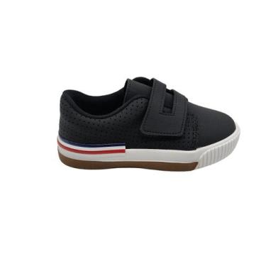 Imagem de Tênis Masculino Infantil de Bebê Calce Fácil Molekinho 2615101, Preto,