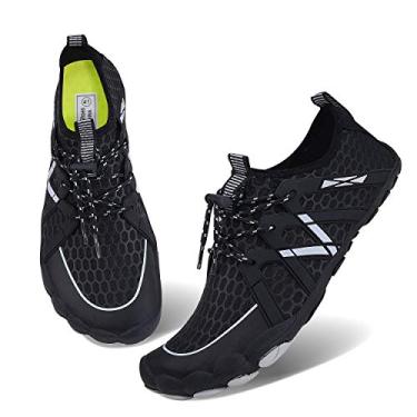 Imagem de Tênis masculino feminino para esportes aquáticos, sem cadarço, secagem rápida, para piscina, praia, surf, caminhada, parque aquático, 8.5 Women/7 Men