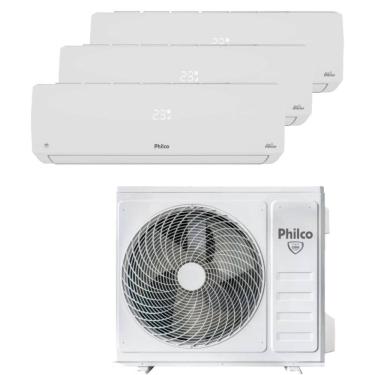 Imagem de Ar Condicionado Tri Split Inverter Philco 27000 BTUs (2x9000+1x12000) Quente e Frio 220V PAC27QV