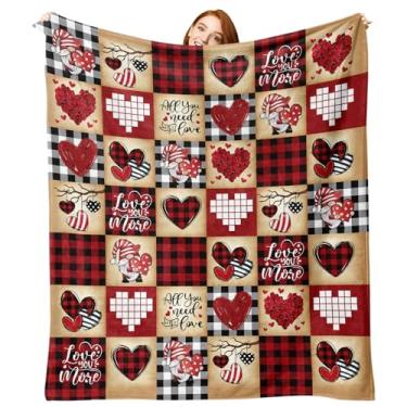 Imagem de Zzkol Cobertor de flanela para o dia dos namorados, coração de amor vermelho, presentes de aniversário de casamento, aniversário para mulheres, namorada, esposa, amante, cobertor macio romântico