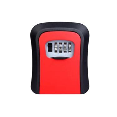 Imagem de Genérico Cadeado Airbnb Segredo Cofre Parede Guarda Chaves Casa Objetos Joias (Vermelho)