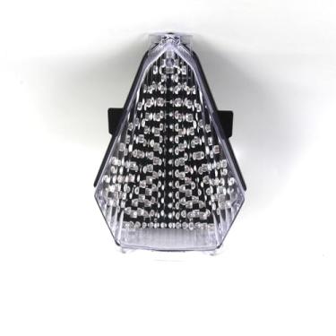 Imagem de Arashi Lanterna traseira de LED transparente E-Mark para Yamaha YZF R6 2008-2010, luz traseira de freio de seta, acessórios de substituição integrados para motocicleta