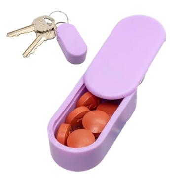 Imagem de Pill Pod Porta-comprimidos magnético padrão – maior capacidade, durável e leve com design minimalista elegante – organizador de comprimidos de viagem seguro e portátil para uso diário (lavanda)