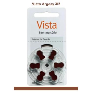 Imagem de Pilha Bateria Vista Argosy 312 - Aparelho Auditivo - 30 Unidades - Marrom