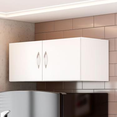 Imagem de Armário Aéreo Cozinha Geladeira Sumara 74cm Com 02 Portas Branco - Desk Design