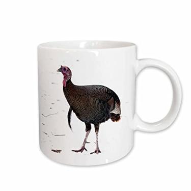Imagem de 3dRose Caneca de cerâmica Wild Turkey, 325 ml, branca