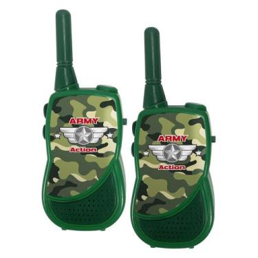 Imagem de Walkie Talkie Infantil Radio Comunicador Army Action - Dm Toys DMT6172