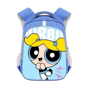 Imagem de Mochila Powerpuff Girls Bubbles Anime School 26x13x36cm
