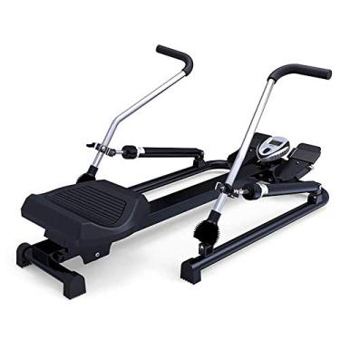 Imagem de Máquina de remo magnética compacta doméstica multifuncional, máquina de remo hidráulica silenciosa, equipamento de fitness esportivo, treinamento de cintura, ajuste de resistência dupla com monitor