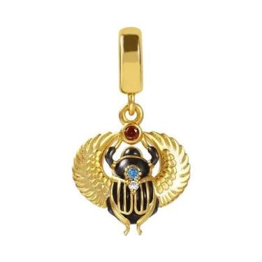 Imagem de Pulseira De Charms Feminina Em Prata 925 Banho De Ouro Com Coelho, Cru