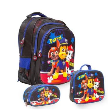 Imagem de Kit Mochila Escolar Patrulha Canina Costas Com Lancheira - TOYS 2U