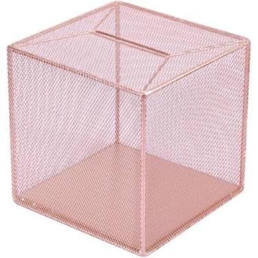 Imagem de Cofrinho adulto criativo personalidade poupança papel dinheiro caixa para evitar 365 dias plano metal moeda banco de dinheiro crianças caixa de dinheiro decoração de casa (ouro rosa)