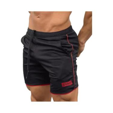 Imagem de Shorts De Corrida Masculinos De Secagem Rápida Em Malha Verão 2024 Esp
