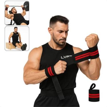 Imagem de Par Faixa Para Pulso Protetor Munhequeira Elástica Par Treino Ajustável Confortável Suporte Academia Musculação Performance Resistência