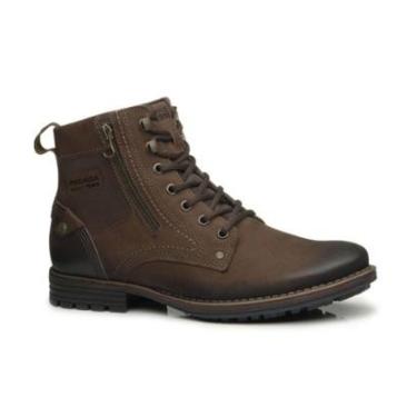 Imagem de Coturno Bota Masculino Ziper Lateral Couro Casual Tratorada Confortável-Masculino