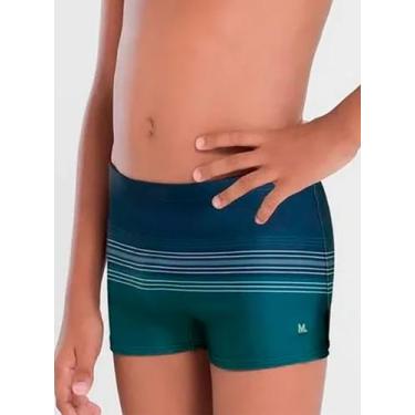 Imagem de Sunga Boxer Mash 310.91 Infantil Estampa Listrada FPS 50 Poliéster T. 