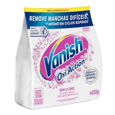 Imagem de Tira Manchas em Pó Vanish Oxi Action Crystal White Refil 400g para Roupas Brancas, Sem Cloro, com Percarbonato, Remove Manchas Difíceis e Deixa o Branco Até 5 Tons Mais Branco