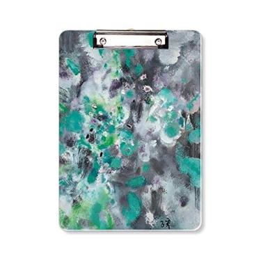 Imagem de Pintura a óleo verde arte natureza morta prancheta pasta pasta placa de suporte A4