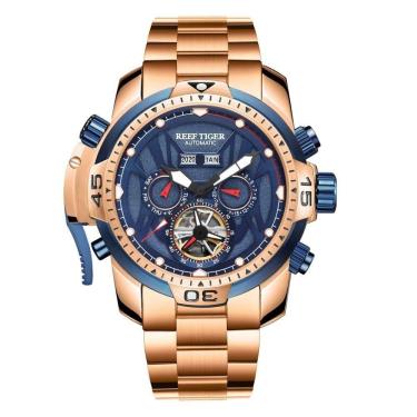 Imagem de Relógio Masculino Reef Tiger Rga3532-ybyo à Prova D`água Ouro