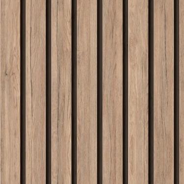 Imagem de Papel De Parede Adesivo Ripas 3d Madeira Natural Rolo 10m