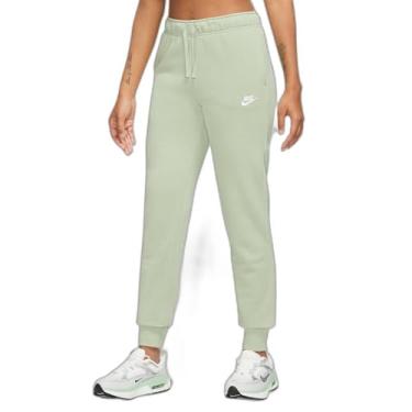 Imagem de Nike Sportswear Club Calça de moletom feminina de cintura média, Honeydew/branco, P